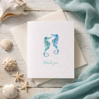 Strand Bedankkaartjes Blauwe Zeepaarden