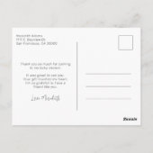 Strand Bedankt Baby Shower Geslacht Neutraal Briefkaart (Achterkant)