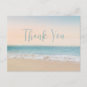 Strand Bedankt Baby Shower Geslacht Neutraal Briefkaart (Voorkant)