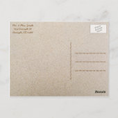 Strand "Bedankt" Opmerking Briefkaart-Verstuur op Briefkaart (Achterkant)