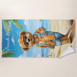 Strand Beer met zonnebril Strandlaken