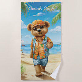 Strand Beer met zonnebril Strandlaken