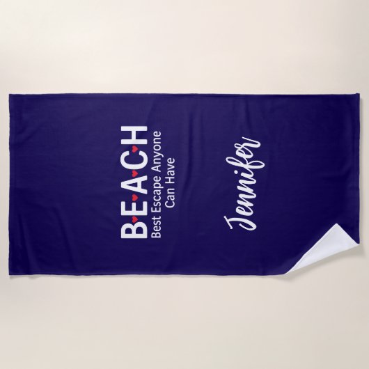 Strand beste ontsnapping iedereen kan hebben strandlaken (Voorkant)