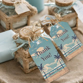 Strand Bestemming Bruiloft Dank u Favor Cadeaulabel