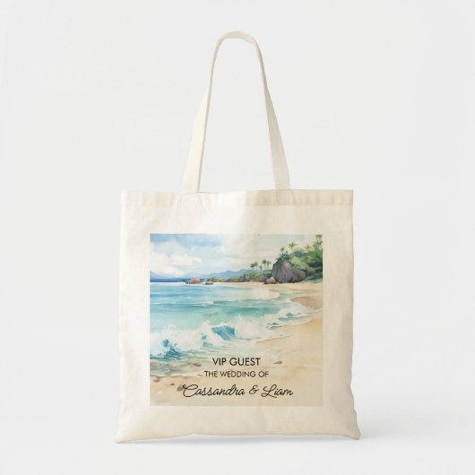 Strand Bestemming Bruiloft gunst Gift of Welkom Tote Bag (Voorkant)