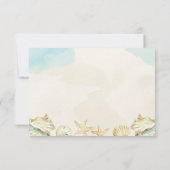 Strand Bestemming Bruiloft Maaltijd Keuze RSVP-kaa RSVP Kaartje (Achterkant)