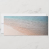 Strand Bestemming Huwelijk Boarding Pass Ticket Kaart (Achterkant)