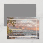 Strand Bestemming Save Our Date Trouwdag Geen Foto Save The Date (Voorkant / Achterkant)