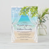 Strand Bestemming Trouwen Kaart (Staand voorkant)