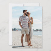 Strand Bestemming Trouwfoto Save the Date (Achterkant)