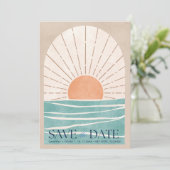 Strand Bestemming Trouwfoto Save the Date (Staand voorkant)