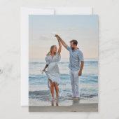 Strand Bestemming Trouwfoto Save the Date (Achterkant)