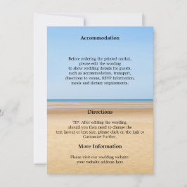Strand Bestemming Trouwkaart Details Kaart