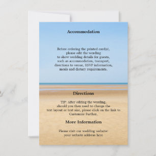 Strand Bestemming Trouwkaart Details Kaart