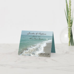 Strand Bestemming Trouwkaart RSVP Kaarten