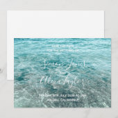 Strand bestemmingshuwelijk save the date (Voorkant / Achterkant)