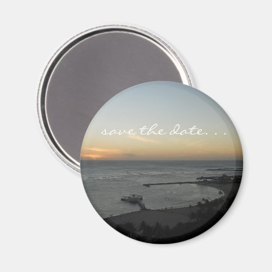 Strand bewaar de datum magneet (Voorkant / Achterkant)