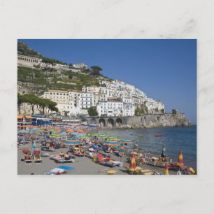 Strand bij Amalfi, Campania, Italië Briefkaart