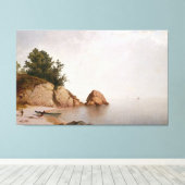 Strand bij Beverly Canvas Afdruk (Insitu (Houten vloer))