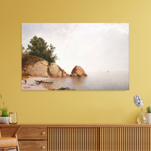 Strand bij Beverly Canvas Afdruk (Insitu (Woonkamer))
