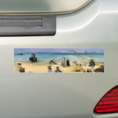 Strand bij Boulogne van Edouard Manet Bumpersticker (Op auto)