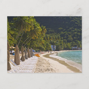 Strand bij Cane Garden Bay, eiland Tortola Briefkaart