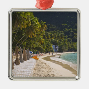 Strand bij Cane Garden Bay, eiland Tortola Metalen Ornament
