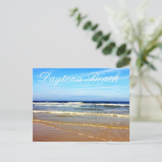 strand bij Daytona Beach, Florida Briefkaart (Staand voorkant)