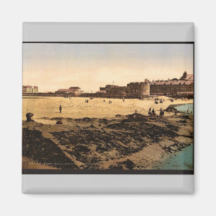 strand bij laag getij, St. Malo, Frankrijk  Foto Magneet