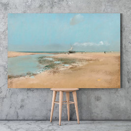 Strand bij laag water (monding van de rivier 1869) poster