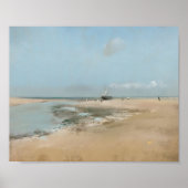Strand bij laag water (monding van de rivier 1869) poster (Voorkant)