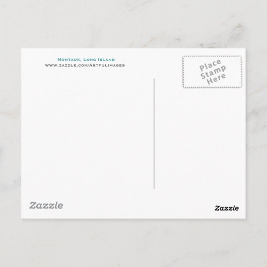 strand bij Montauk Briefkaart (Achterkant)