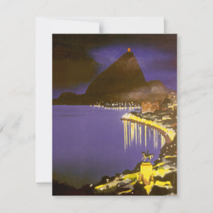  strand bij nacht in Rio de Janeiro, Brazilië