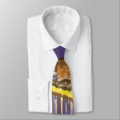  strand bij nacht in Rio de Janeiro, Brazilië Stropdas (Gebonden)