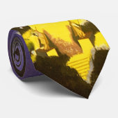  strand bij nacht in Rio de Janeiro, Brazilië Stropdas (Opgerold)