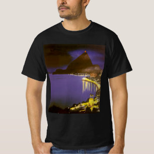 strand bij nacht in Rio de Janeiro, Brazilië T-shirt