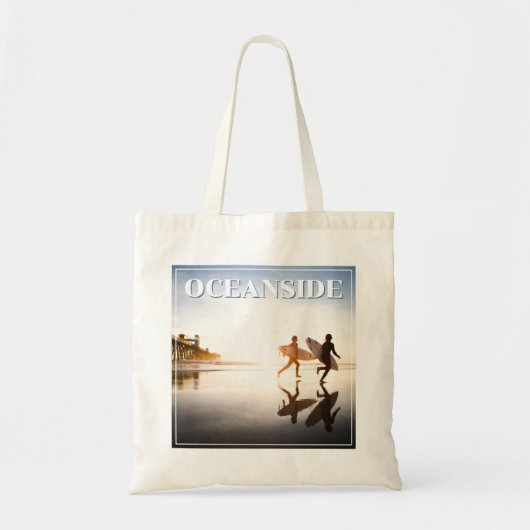 Strand bij Oceanside Tote Bag (Voorkant)