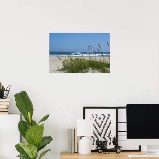 strand bij Ocracoke Poster (Thuiskantoor)