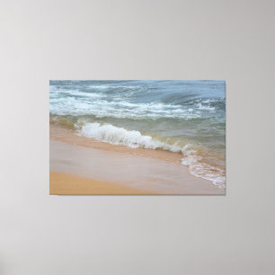 Strand bij Poipu Canvas Afdruk