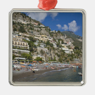 Strand bij Positano, Campania, Italië Metalen Ornament