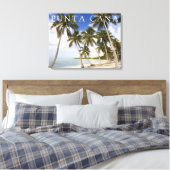Strand bij Punta Cana | Dominicaanse Republiek Canvas Afdruk (Insitu (Slaapkamer))
