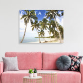 Strand bij Punta Cana | Dominicaanse Republiek Canvas Afdruk (Insitu (Woonkamer))
