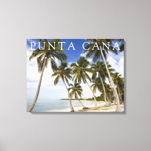 Strand bij Punta Cana   Dominicaanse Republiek Canvas Afdruk