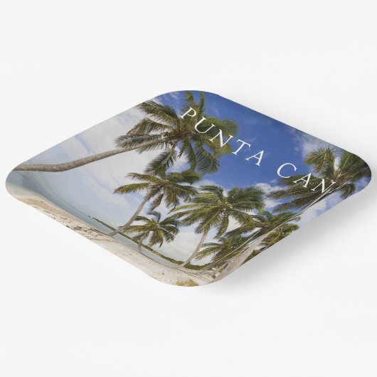 Strand bij Punta Cana | Dominicaanse Republiek Papieren Bordje (Gebogen)