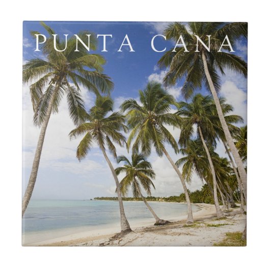 Strand bij Punta Cana | Dominicaanse Republiek Tegeltje (Voorkant)