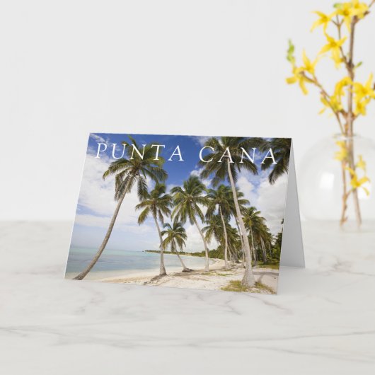 Strand bij Punta Cana | Gefeliciteerd Kaart (Gele Bloem)