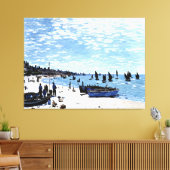 Strand bij Sainte-Adresse Canvas Afdruk (Insitu (Woonkamer))