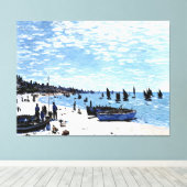 Strand bij Sainte-Adresse Canvas Afdruk (Insitu (Houten vloer))