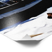 Strand bij Sainte-Adresse Foto Afdruk (Hoek)