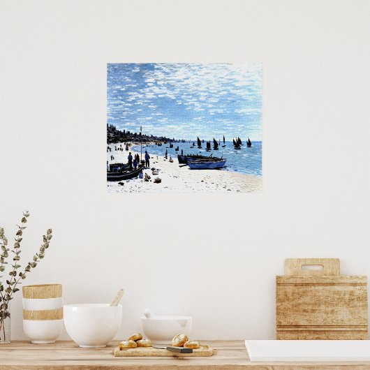 Strand bij Sainte-Adresse Poster (Keuken)